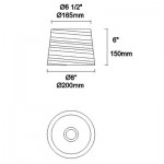 LEDS-C4 MAGMA WHITE RIBBONED LAMPSHADE WITH HORIZONTAL WRAPPING Ø200mm PAN-219-14