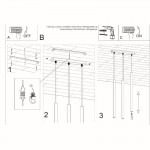 PASTELO 3 black pendant light