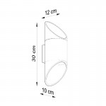 Sollux Wall lamp PENNE 30 white