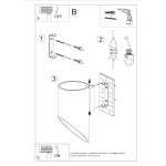 Sollux Wall lamp PENNE 20 black
