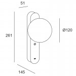 LEDSC4 Perlina USB Wall Fixture - Matte Gold Finish 05-A078-DN-DN