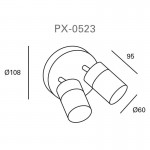 Forlight Pixa double outdoor spotlight PX-0523-NEG