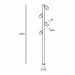 Forlight Pixa quad outdoor street light PX-0532-NEG