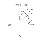 Forlight Pixa garden spike light PX-0533-NEG