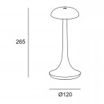 Portobello Table lamp - 2.1W LED warm-white 2700K TOUCH DIMMING White 137lm