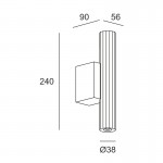 PROLIX 18.8 W LED Wall Light  Gold Finish 05-8513-DN-DN