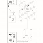 Sollux Pendant lamp QUAD 1 white