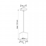 Sollux Pendant lamp QUAD 1 white