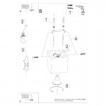 QUAD Ceiling lamp natural wood