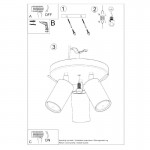 RING 3P Ceiling lamp black