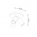RING 3P Ceiling lamp black
