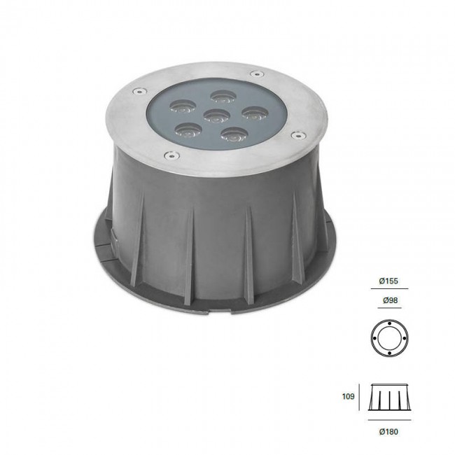 FORLIGHT Ringo 9.1W 3000k LED uplight Ø155mm -PX-0355-INO