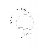 Sollux Wall lamp ceramic Globe