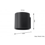 Sollux Wall lamp Orbis Black