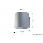 Sollux Wall lamp Orbis Grey