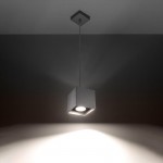 Sollux Pendant lamp QUAD 1 grey