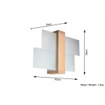 Sollux Wall lamp Feniks Natural Wood