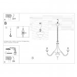 Sollux MINERWA Chandelier  3 white