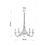 Sollux MINERWA Chandelier  5 white