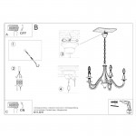 Sollux MINERWA Chandelier  5 white