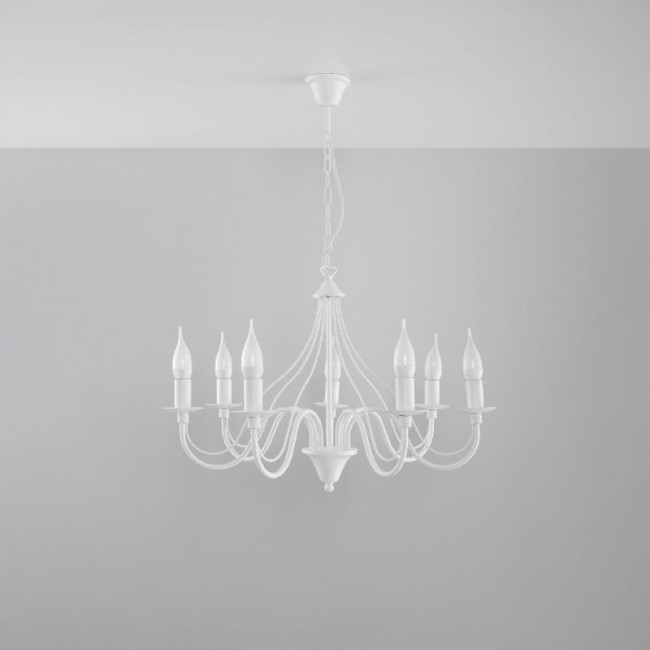 Sollux MINERWA Chandelier 7 white