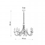 Sollux MINERWA Chandelier 7 white