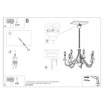 Sollux MINERWA Chandelier 7 white