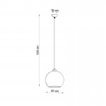 Sollux Pendant lamp BALL graphite