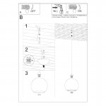 Sollux Pendant lamp BALL graphite