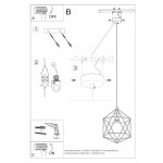 Sollux Pendant lamp GASPARE black