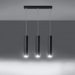 Sollux Pendant lamp LAGOS 3 black