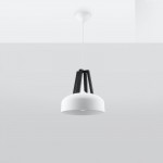 Sollux Pendant lamp CASCO white/black