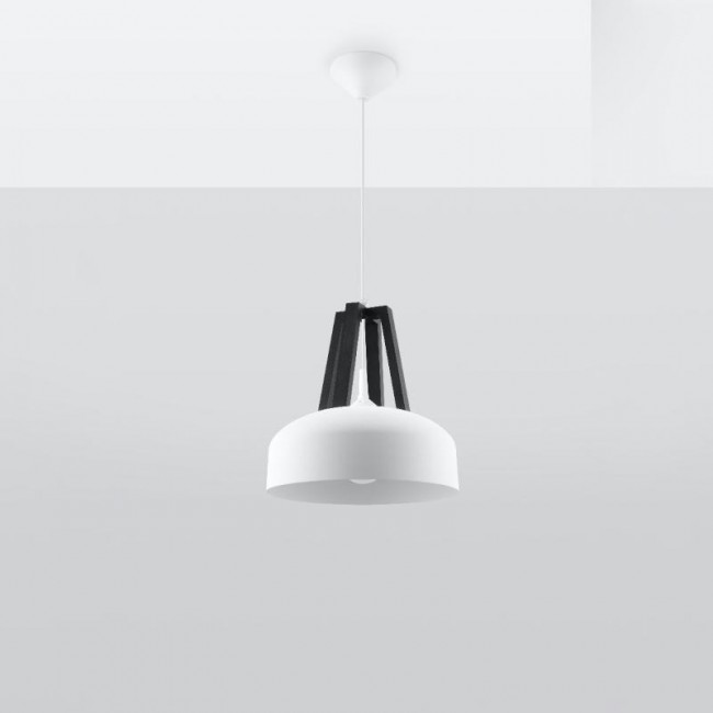 Sollux Pendant lamp CASCO white/black