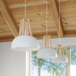 Sollux Pendant lamp CASCO white/natural wood