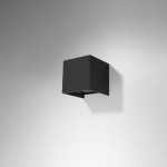 Sollux Wall lamp LUCA Black LED IP54