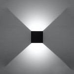 Sollux Wall lamp LUCA Black LED IP54