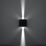 Sollux Wall lamp LUCA Black LED IP54
