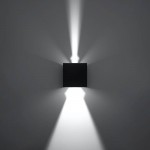 Sollux Wall lamp LUCA Black LED IP54