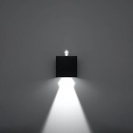 Sollux Wall lamp LUCA Black LED IP54