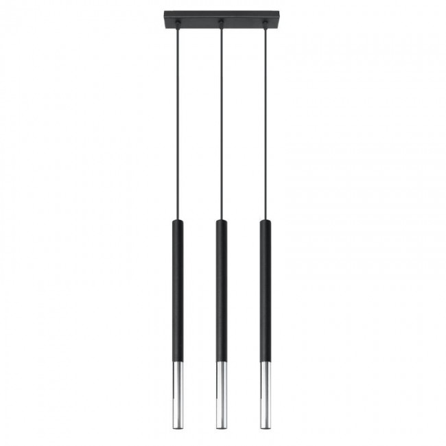 MOZAICA 3L Pendant lamp black/chrome