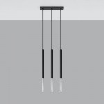 MOZAICA 3L Pendant lamp black/chrome