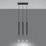 MOZAICA 3L Pendant lamp black/chrome