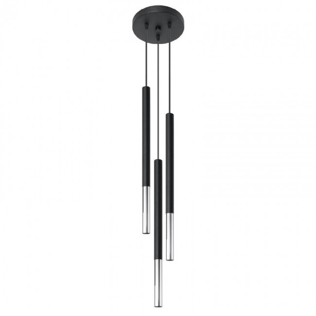 MOZAICA 3P Pendant lamp black/chrome