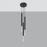 MOZAICA 3P Pendant lamp black/chrome
