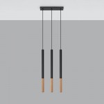 MOZAICA 3L Pendant lamp black/copper