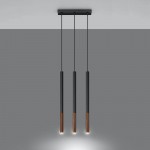 MOZAICA 3L Pendant lamp black/copper