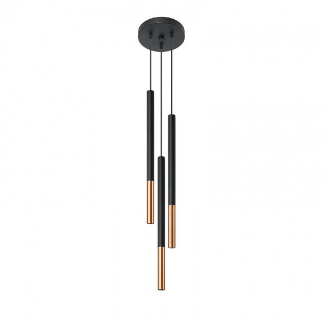 MOZAICA 3P Pendant lamp black/copper