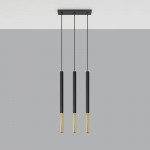 MOZAICA 3L Pendant lamp black/golden