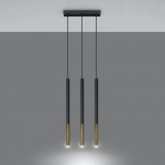 MOZAICA 3L Pendant lamp black/golden