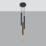 MOZAICA 3P Pendant lamp black/golden